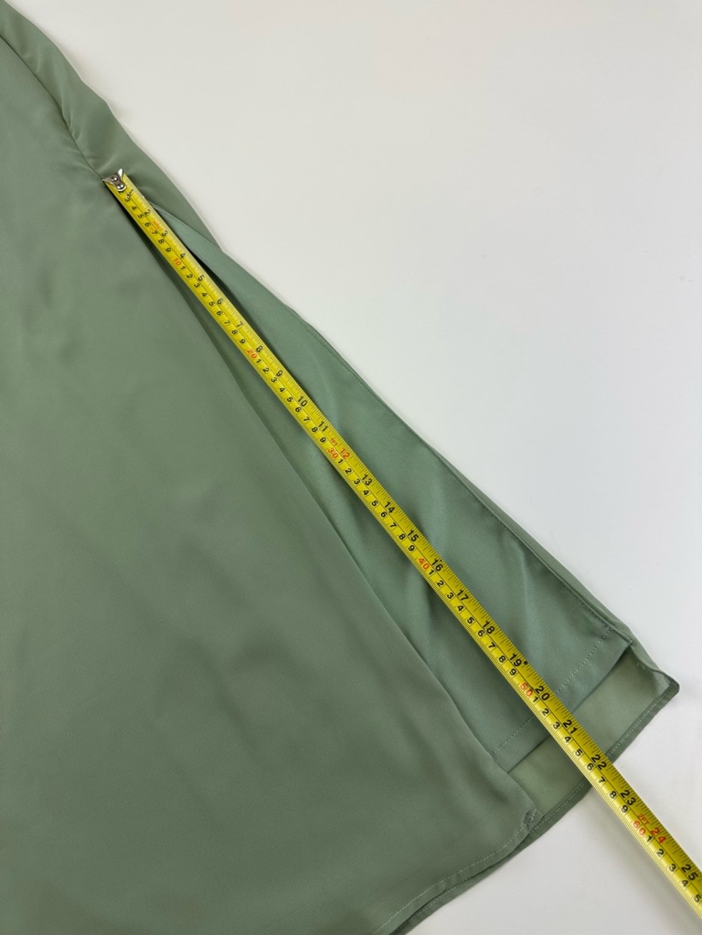 Lulus Classic Elegance Sage Chiffon Sleeveless Mock Neck Maxi Dress Small - Picture 13 of 15